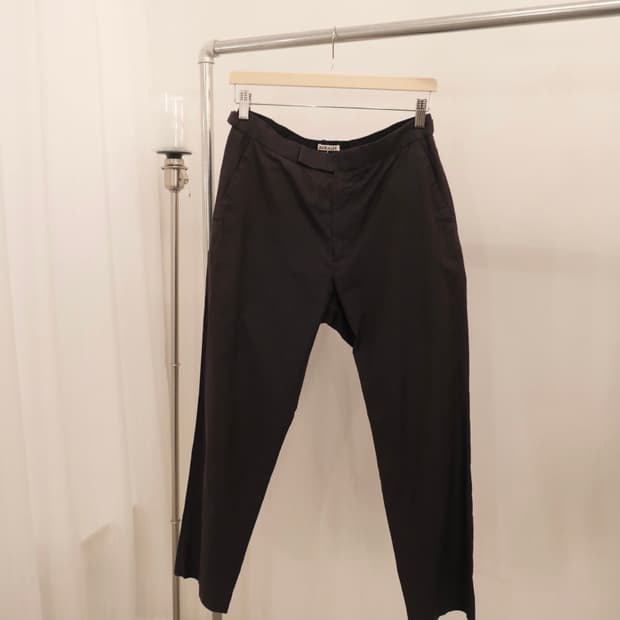 오라리 실크 샴브레이 슬랙스