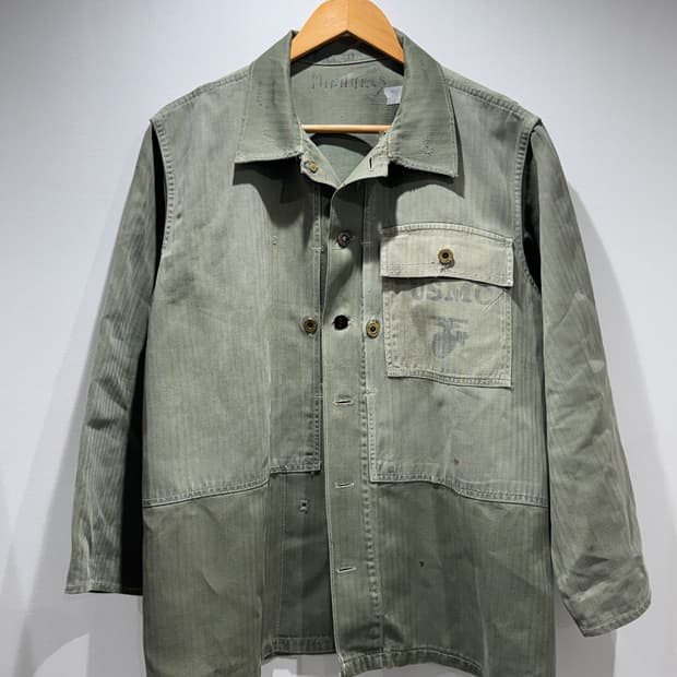 40s USMC P44 HBT 유틸리티 셔츠