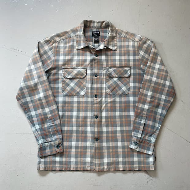 2000’s  Stussy Open Collar Check Shirt