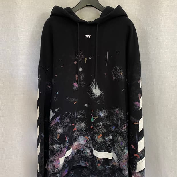 [정품] 오프화이트 17FW 갤럭시 브러쉬드 오버 후드티 (한섬 국내매장