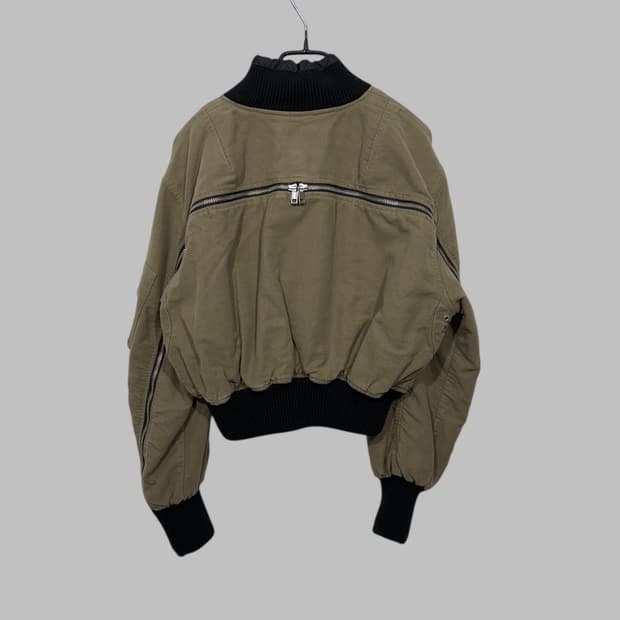 DIESEL crop ma-1 jacket brown 