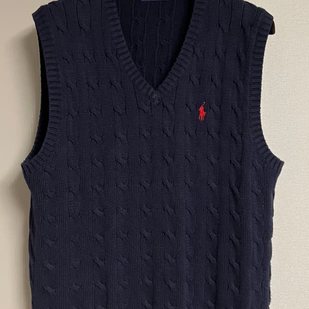 폴로 랄프로렌 케이블 브이넥 베스트 조끼