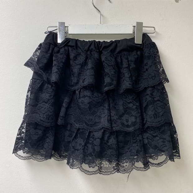 Flowers Pattern Frill Layered Skirts