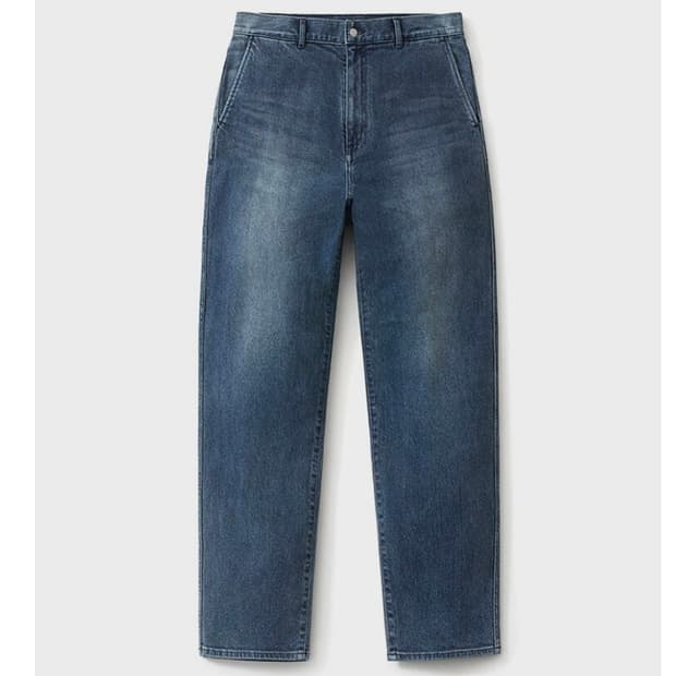 (1) 포터리  원워시드 컴포트 데님 딥블루 1사이즈