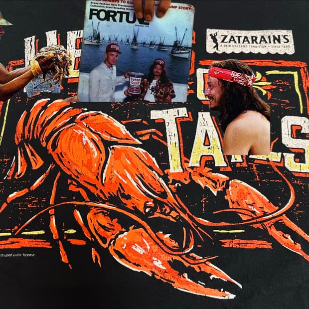 DELTA 델타 자타레인스 랍스터 티셔츠 XL 포레스트검프 빈티지