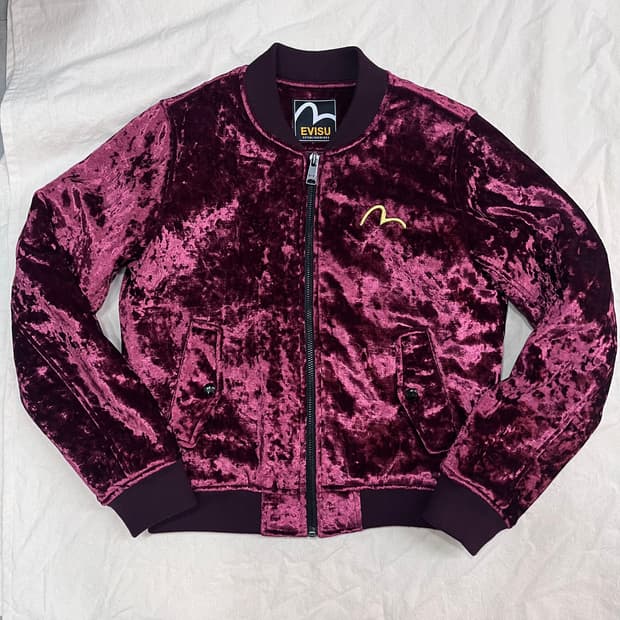EVISU 에비수 벨벳 스카잔 자켓