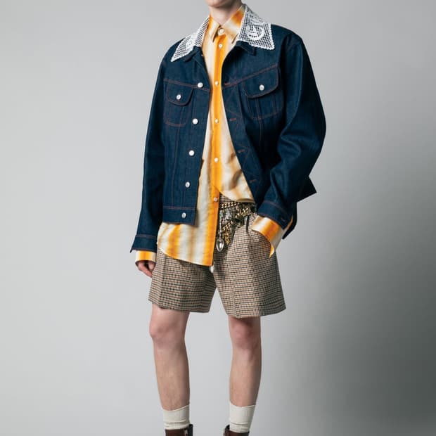 [L] 에곤랩 자수 데님 자켓