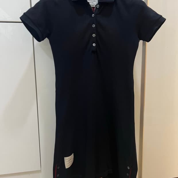 톰브라운 네이비 백삼선 원피스 38
