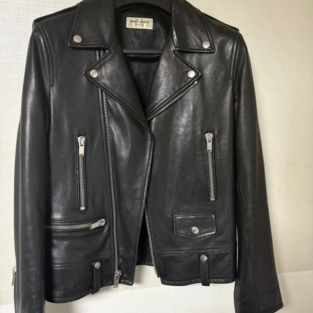 [44] 생로랑 L01 램스킨 라이더 자켓