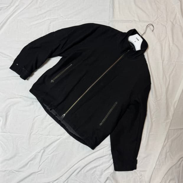 [쿠어] 울 스탠카라 집업 블루종 자켓 (블랙/S)