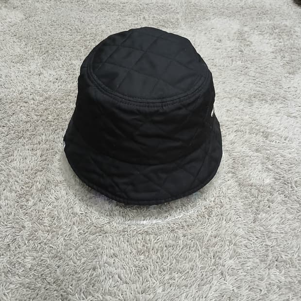 노스페이스 퀼팅 버킷햇 블랙 S