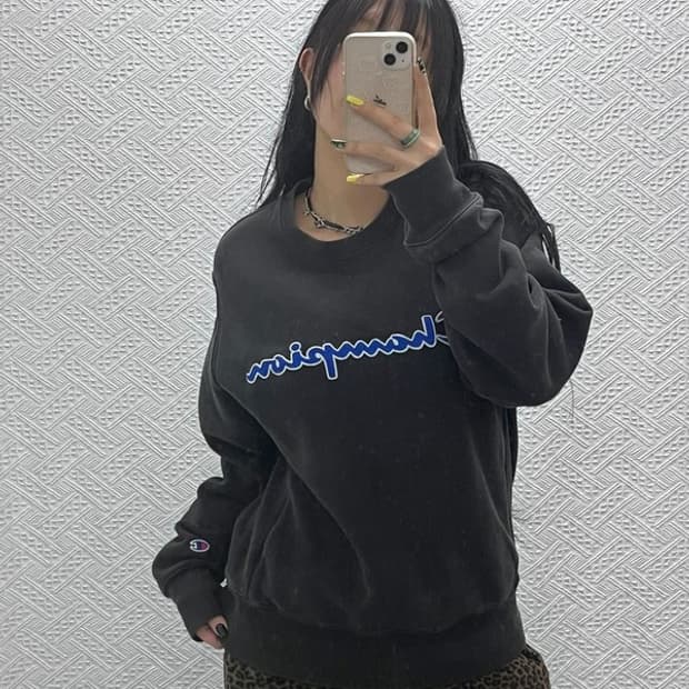 챔피언 리버스위브 레트로 빅로고 기모 맨투맨 S C07567