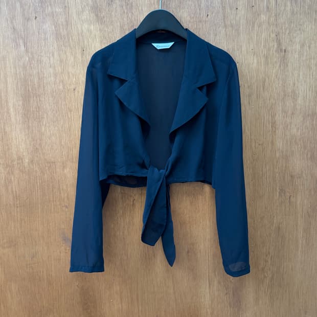 jpn vintage 시스루 크롭 가디건