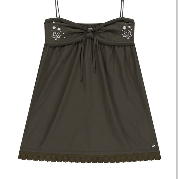 코이세이오 solar stitch mini dress brown