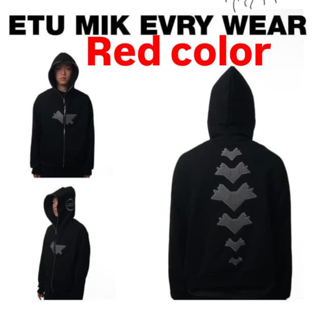 Etumikevrywear emew 후드집업 레드컬러 판매합니다