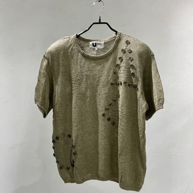 JPN 실크/리넨 하프 니트