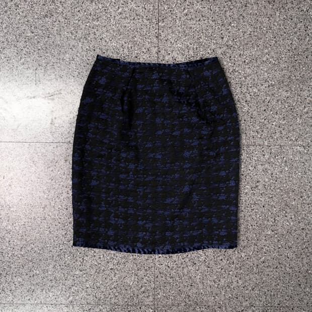vintage jacquard pencil skirt