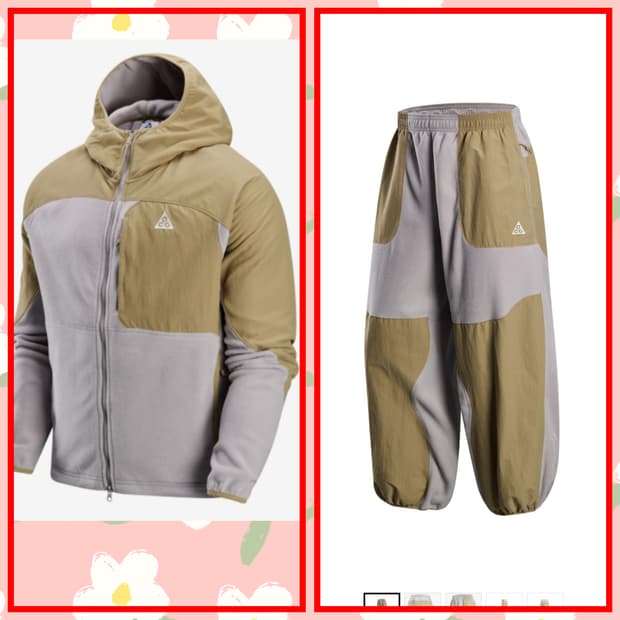 (새상품)나이키 acg 폴라텍 후드 후리스+펜츠 XXL 팝니다