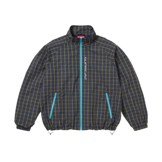 슈프림 플레이드 트랙 자켓 네이비 25FW