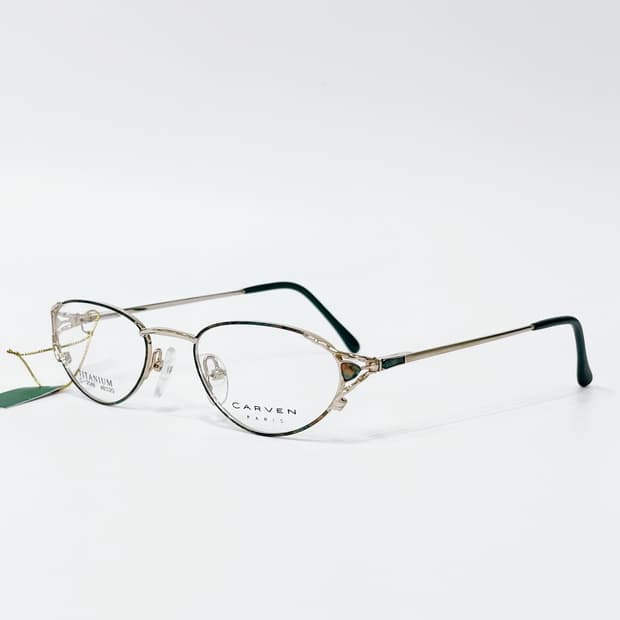 CARVEN 크랙 그린 스톤 데드스탁 빈티지안경