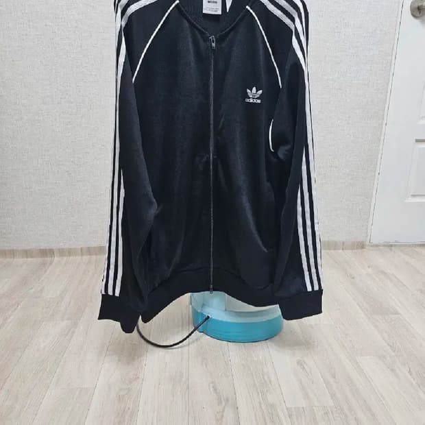 (115~120)4XL☆초대장급☆아디다스 슈퍼스타2중지퍼[검흰]트랙탑져지