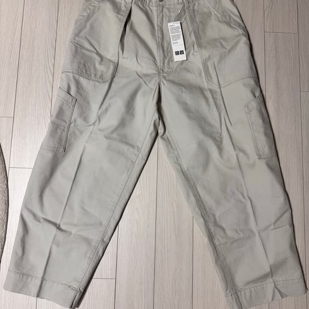 유니클로 u 와이드 워크팬츠 36