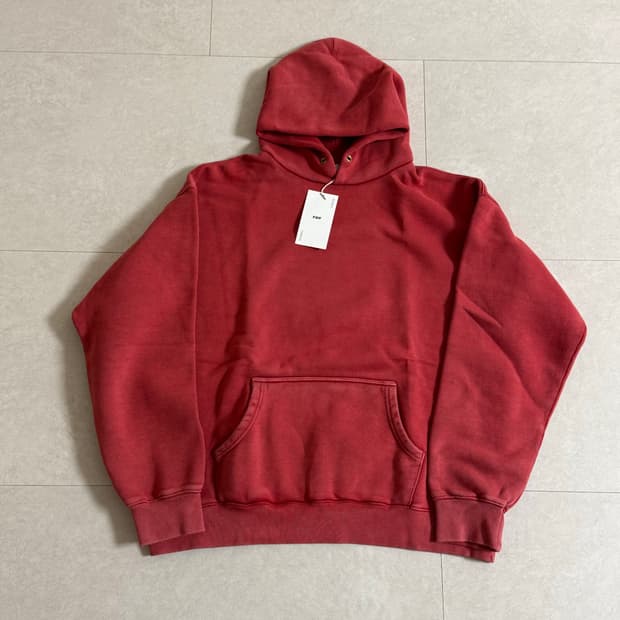 블라인드파일즈 블랭크 후드 레드 L