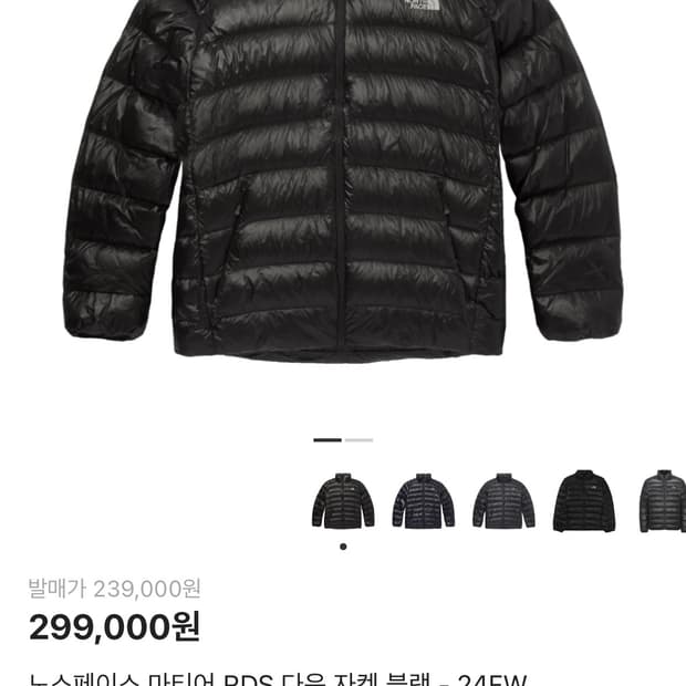 (L)노스페이스 마티어 RDS 다운 경량패딩