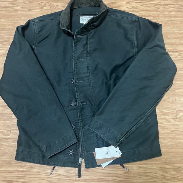 rrl 덱자켓 빈티지 블랙 m사이즈
