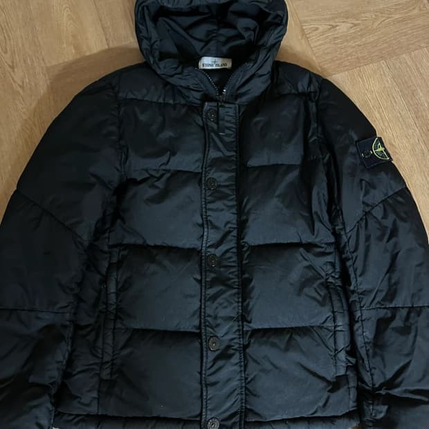 [S] 스톤아일랜드 크링클랩스 패딩 자켓 후드 집업 롱패딩 경량패딩