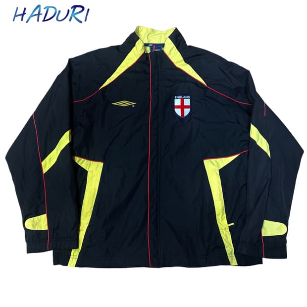 엄브로 00s 백로고 잉글랜드 블랙바람막이 100