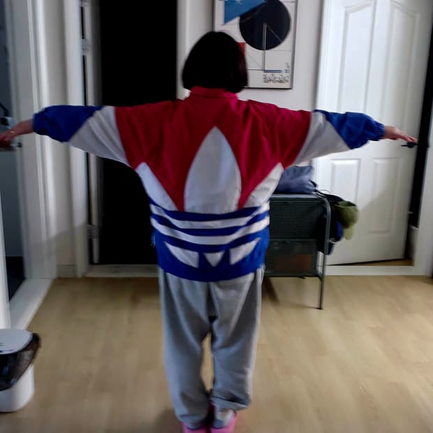 여성)아디다스 빅로고 바람막이 2XL