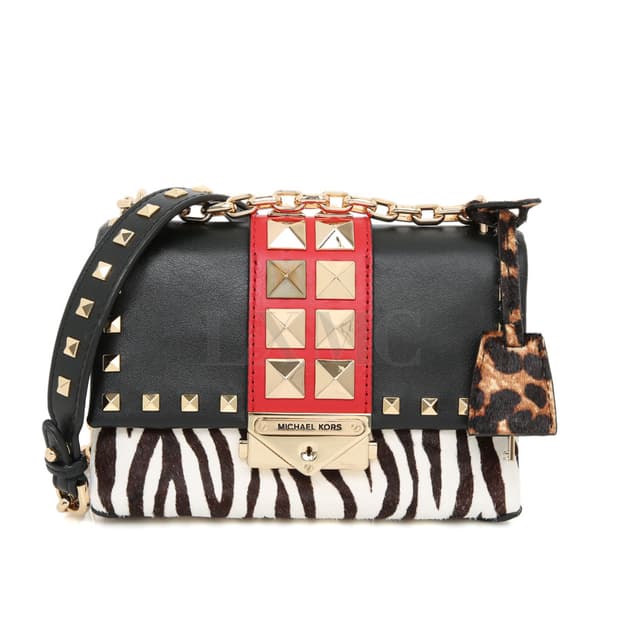 마이클코어스 씨씨 미니 체인백 레오파드 숄더 플랩백