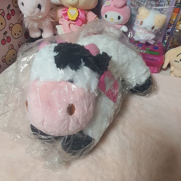 새상품 고전 젖소 봉제인형 송아지 카우 인형 밀크 빈티지 엔틱 지나월드