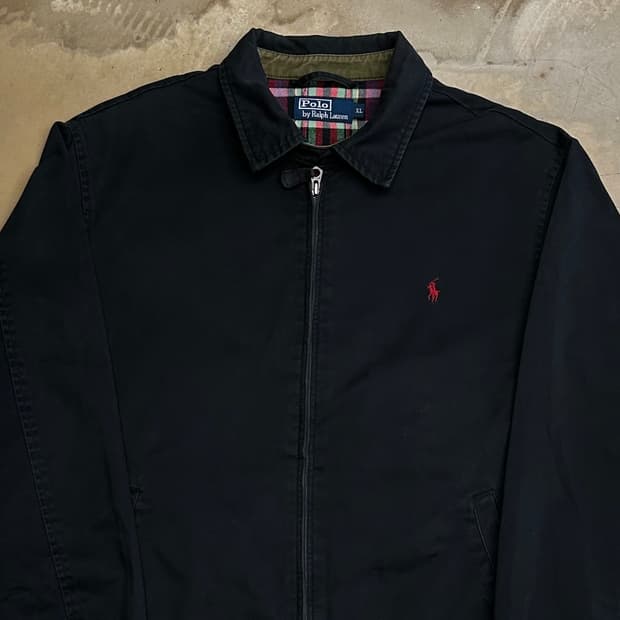 XL 폴로랄프로렌 블랙 해링턴 자켓