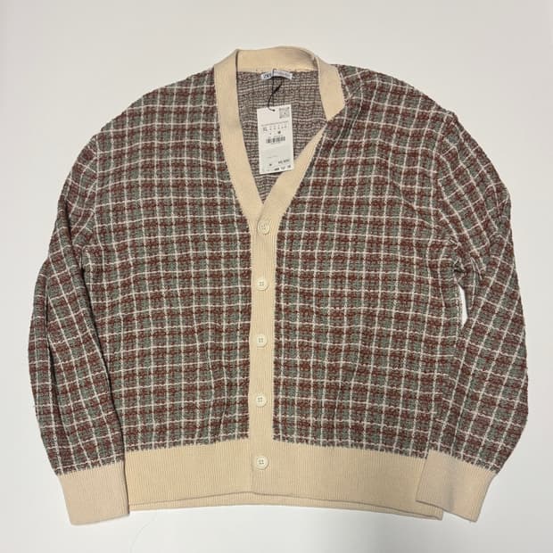 <새상품> 자라 ZaRa 플래드 체크 니트 가디건  2XL~XL