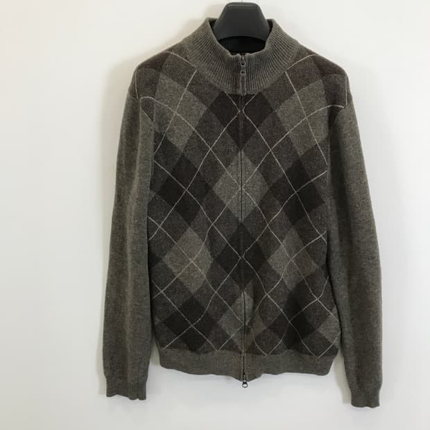 바나나리퍼블릭 메리노울 아가일니트집업 [95-100]