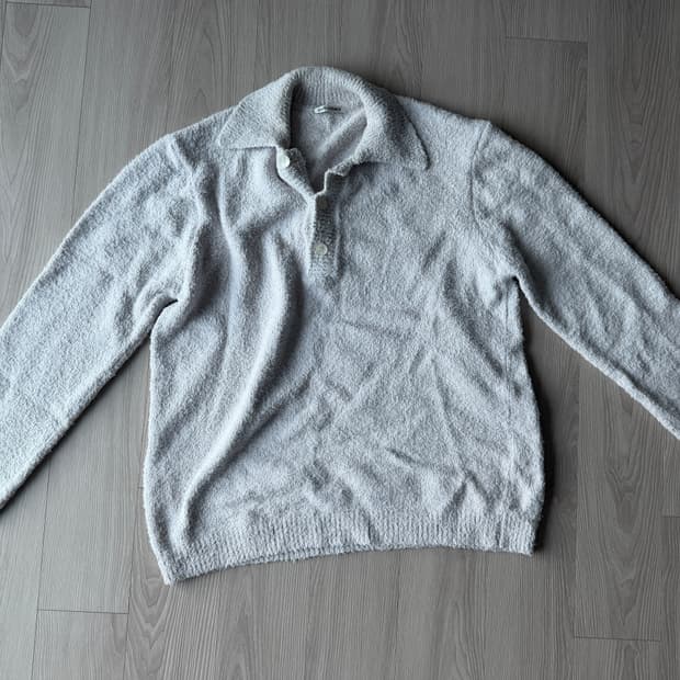 아워레가시 빅 피케 니트 폴로 스웨터 라벤더 52 사이즈