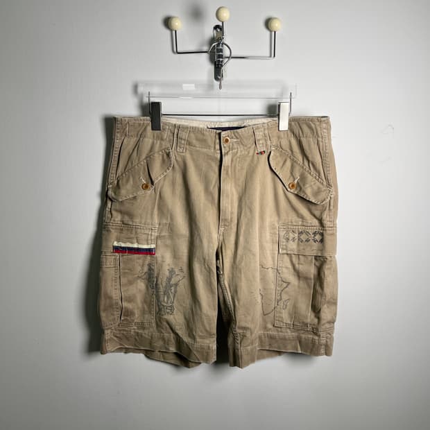 POLO 폴로 랄프로렌 베이지 사파리 카고 반바지 36
