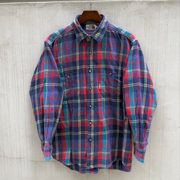 northface 체크셔츠