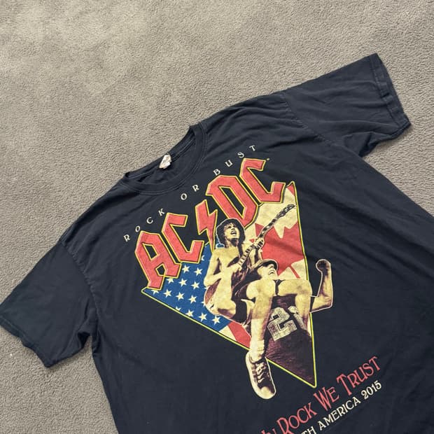 [정품/XL] ACDC Rock or Bust 반팔티셔츠 락티 c1