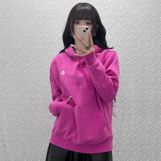 나이키 NSW Y2K 스트릿 키치 핫핑크 후드티 XL C11256
