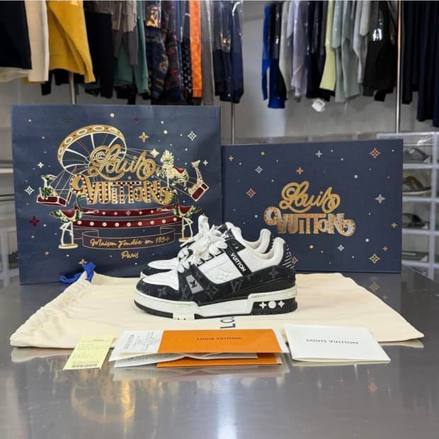 [리오브] 루이비통 LV 트레이너 데님 모노그램 스니커즈