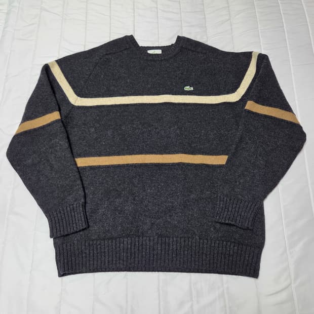 [95]90s 라코스테 울니트 퓨어뉴울100 차콜스트라이프