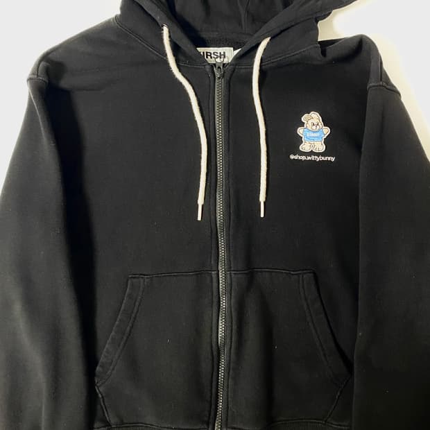 키르시 블랙 후드집업