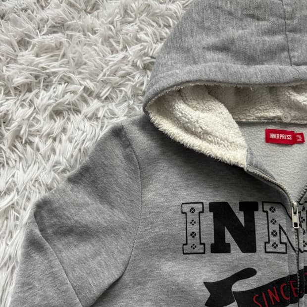 INNERPRESS 일본빈티지 노드후드집업 y2k후드집업 모리걸 M 38