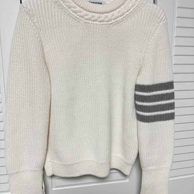 23SS 톰브라운 여성 사선완장 니트