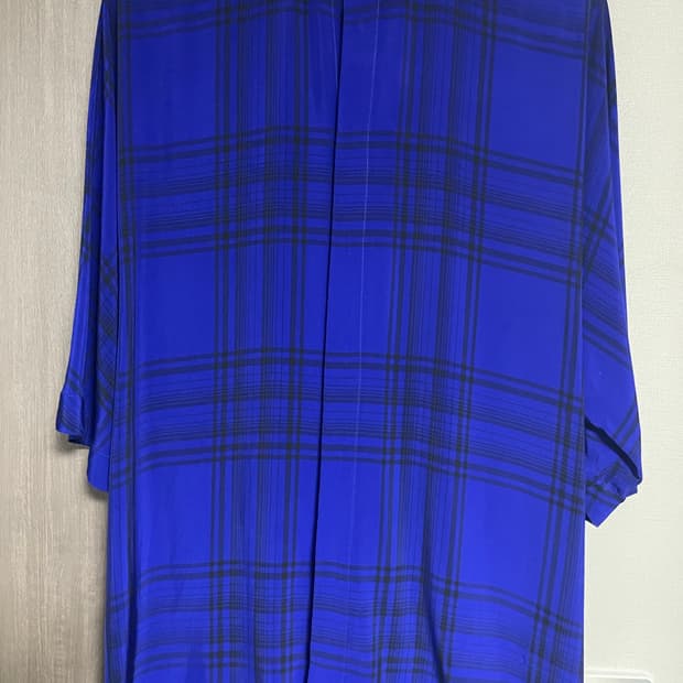 Haider Ackermann 블루 체크 셔츠