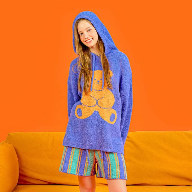 새상품) 위글위글 후드 파자마 수면 홈웨어 세트 잠옷