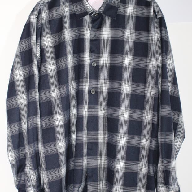 146. F.ILLUMINATE 네이비 체크 긴팔 셔츠
